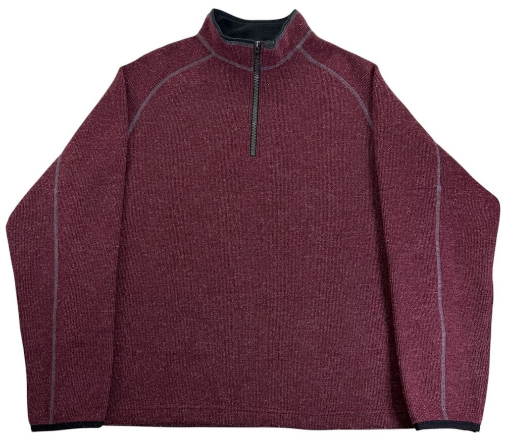 Kuhl Sweater ThermoKore Men's XL Red 1/4 Zip Pullover Outdoor Hiking Sweatshirt